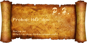 Prokop Hódos névjegykártya